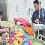 Kapolsek Bontocani polres Bone IPTU Kamaluddin menjenguk korban penganiayaan di RSUD Tenriawaru Kab. Bone Sulsel