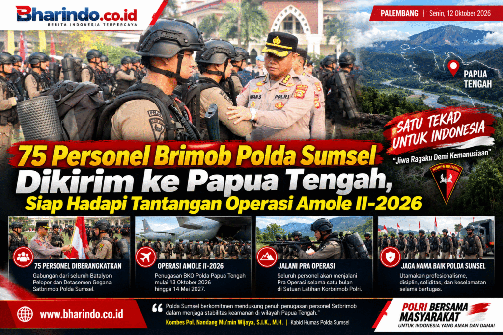 75 Personel Brimob Menuju Papua Tengah