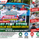Aksi LPBI NU Bagikan Masker Gratis