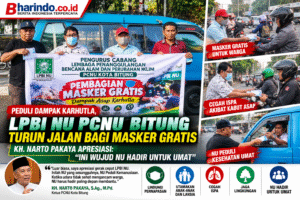 Aksi LPBI NU Bagikan Masker Gratis