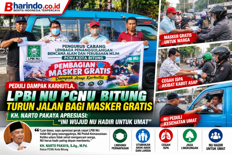 Aksi LPBI NU Bagikan Masker Gratis