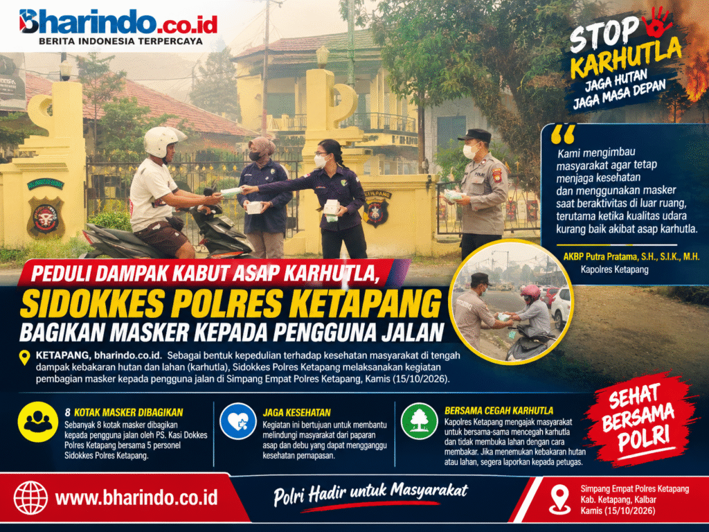 Bagikan Masker, Jaga Kesehatan di Tengah Karhutla