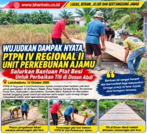 Bantuan Plat Besi untuk Titi Dusun Abadi