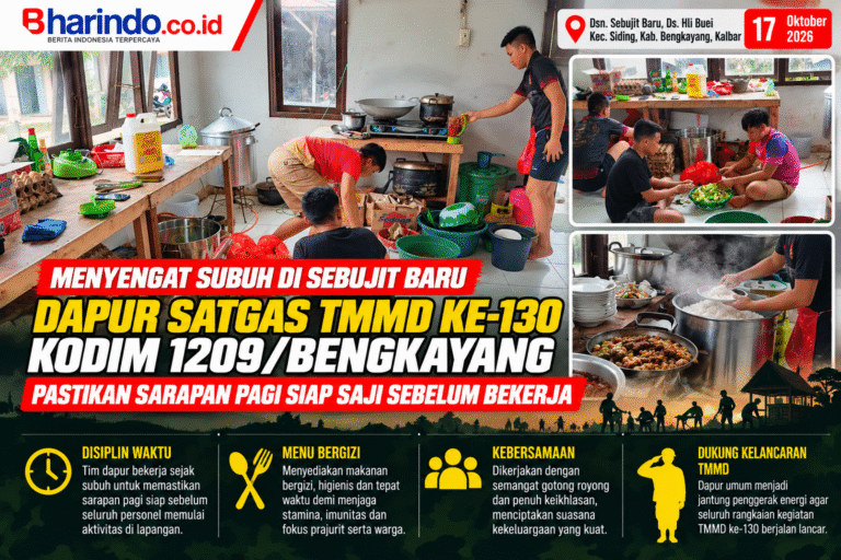 Dapur Satgas TMMD Siapkan Sarapan Pagi