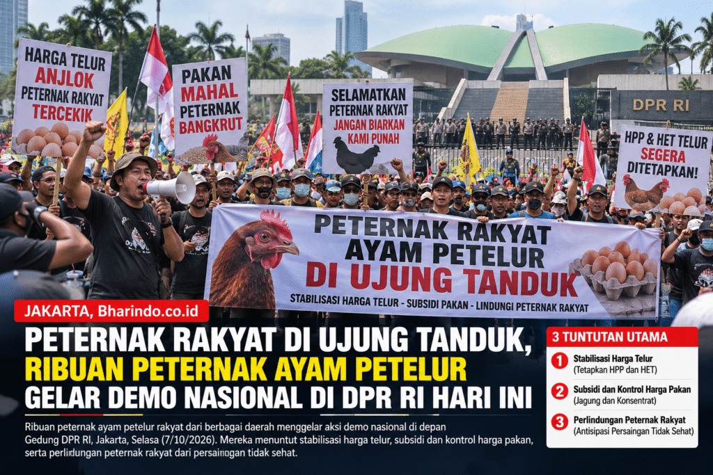 Demo Peternak Ayam di DPR RI