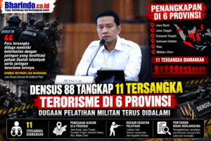 Infografik Densus 88 Tangkap 11 Tersangka