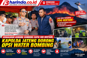 Kebakaran Gunung Sumbing 306 Hektare