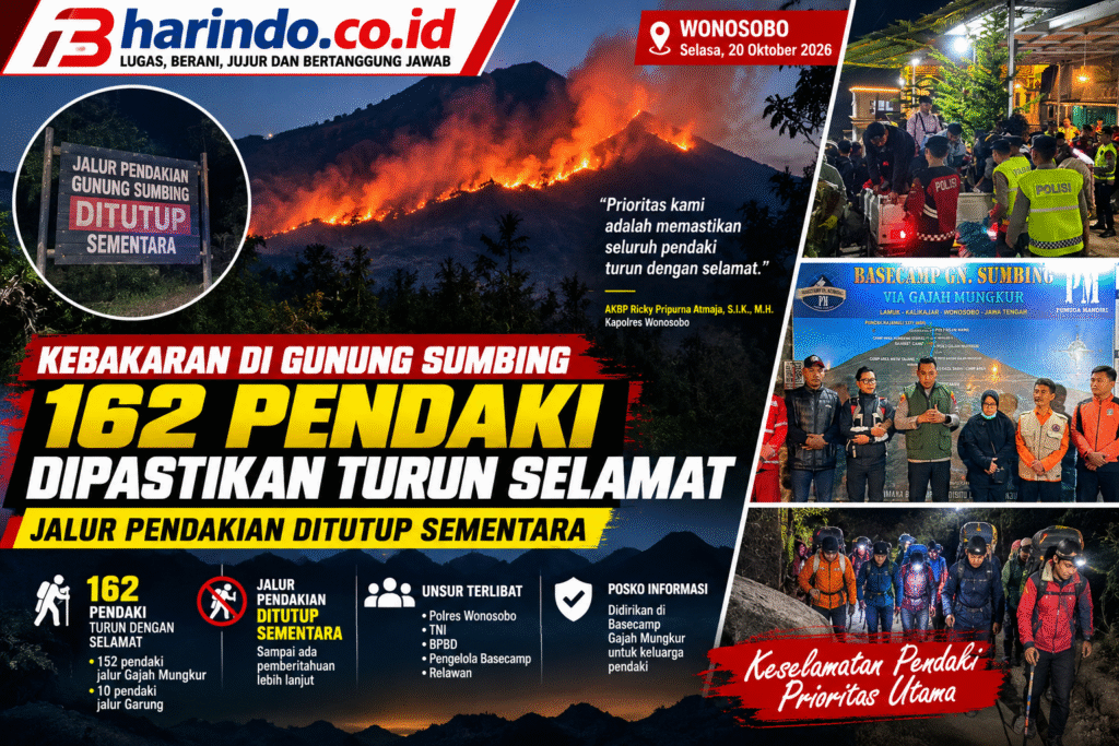 Kebakaran Gunung Sumbing_ 162 Pendaki Selamat