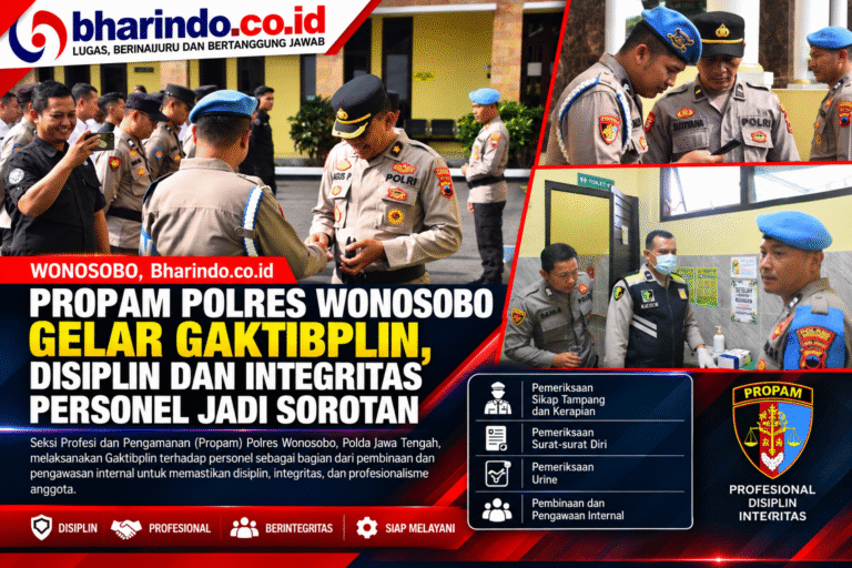 Kolase Berita Pemeriksaan Propam Wonosobo