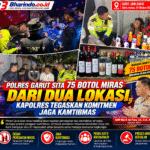 Kolase Berita Sitaan 75 Botol Miras
