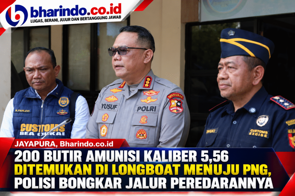 Konferensi Pers Bea Cukai dan Polri Jayapura