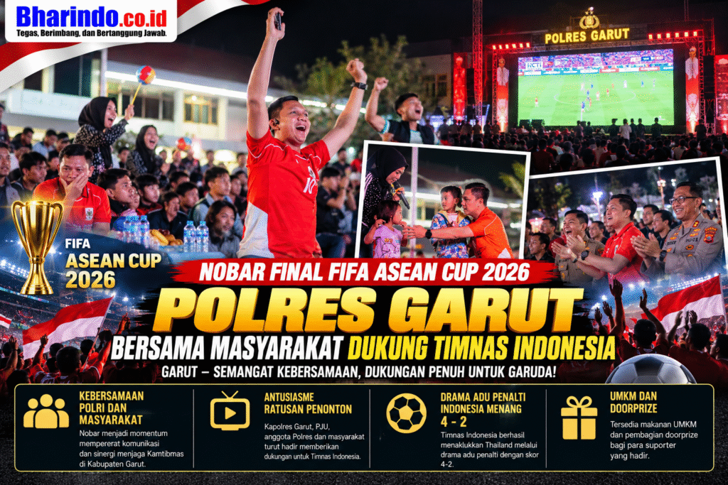 Nobar Final Polres Garut Bersama Masyarakat