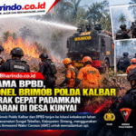 Operasi Pemadaman Karhutla Brimob dan BPBD
