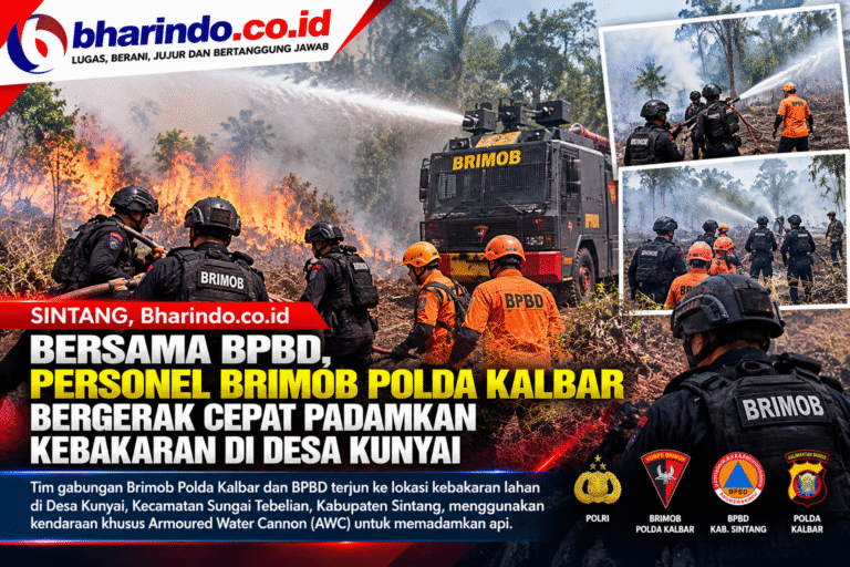 Operasi Pemadaman Karhutla Brimob dan BPBD