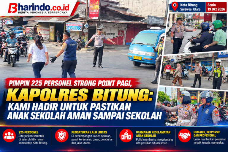 Polisi Bitung Amankan Pelajar di Jalan Raya