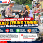 Polres Tebing Tinggi Bagikan Masker