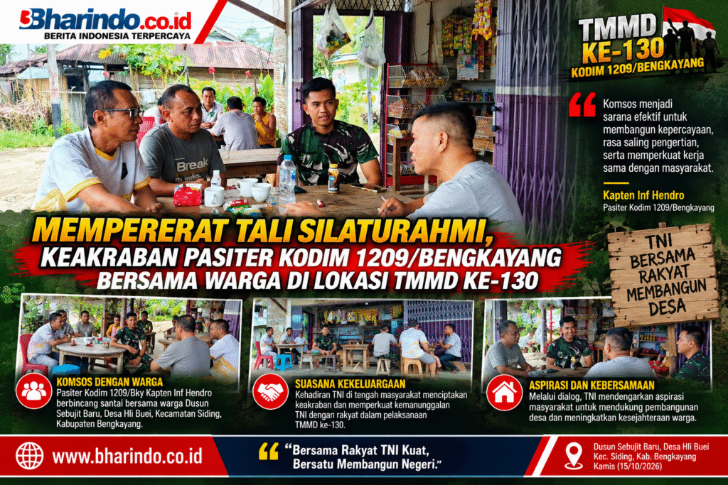Silaturahmi TNI dan Warga di TMMD 130