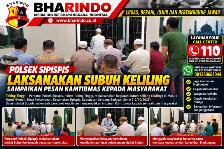 Subuh Keliling Polsek Sipispis